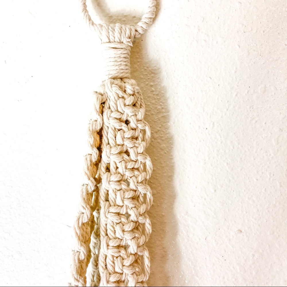 38” and 31” Set of 2 Macrame Plant Holders - Picture 4 of 11